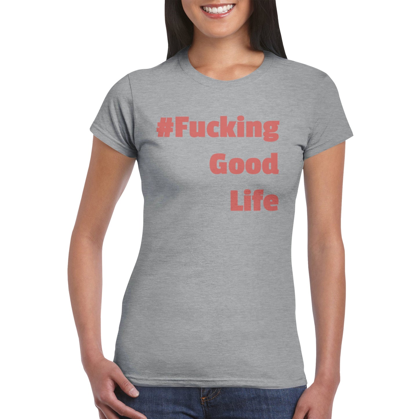 Klasična ženska Crewneck majica Good life