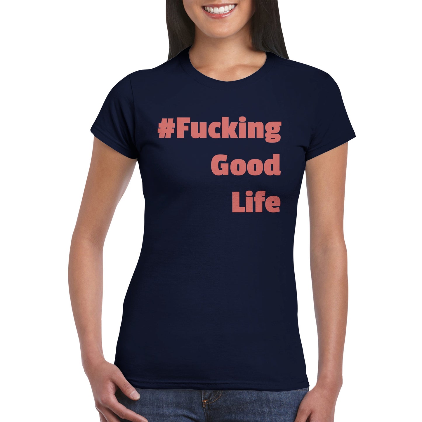 Klasična ženska Crewneck majica Good life