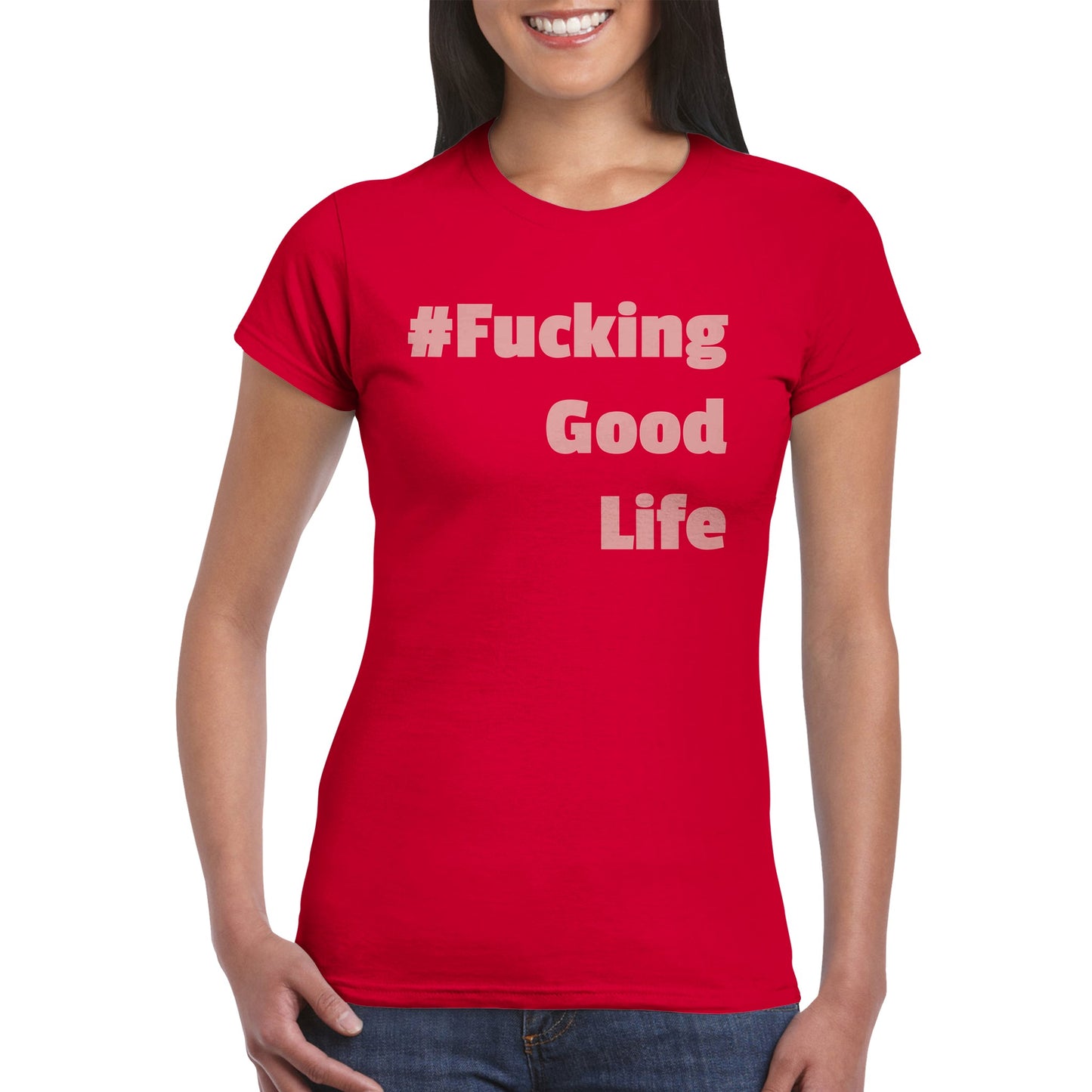 Klasična ženska Crewneck majica Good life