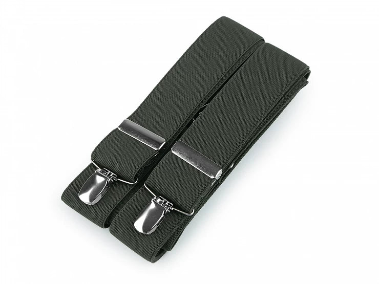 NARAMNICE ZA HLAČE - temno zelene tip X 125 cm širina 3,5 cm