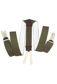 KLASIČNE NARAMNICE ZA HLAČE DON GAETANO khaki tip Y dolžina 120 cm