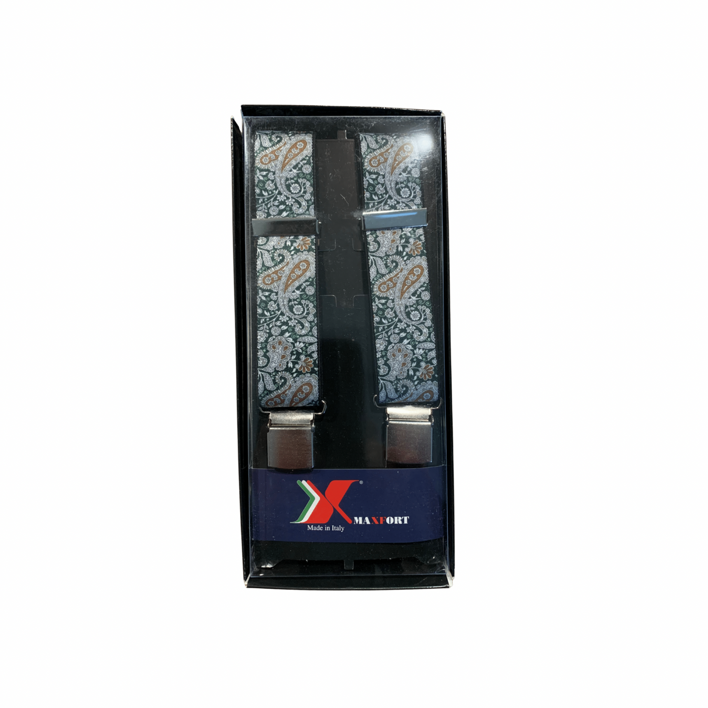 NARAMNICE ZA HLAČE Maxfort Cachemire bosco tip X 130 cm širina 3,5 cm