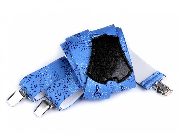 NARAMNICE ZA HLAČE music blue tip Y dolžina 120 cm