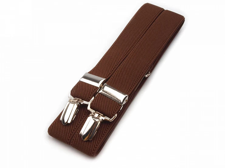 NARAMNICE ZA HLAČE - cognac rjave tip X 125 cm širina 2,5 cm
