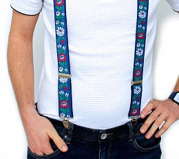NARAMNICE ZA HLAČE Folklora bele tip Y dolžina 120 cm širina 4 cm