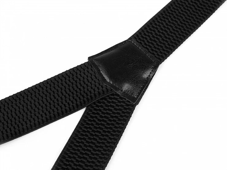 NARAMNICE ZA HLAČE neon črne tip Y dolžina 120 cm širina 4 cm