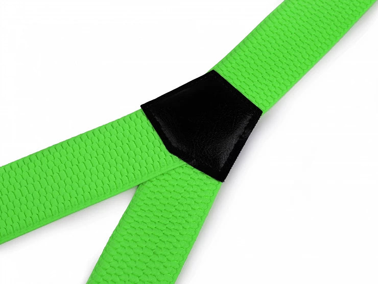 NARAMNICE ZA HLAČE neon zelene tip Y dolžina 120 cm širina 4 cm