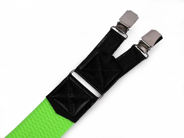 NARAMNICE ZA HLAČE neon zelene tip Y dolžina 120 cm širina 4 cm