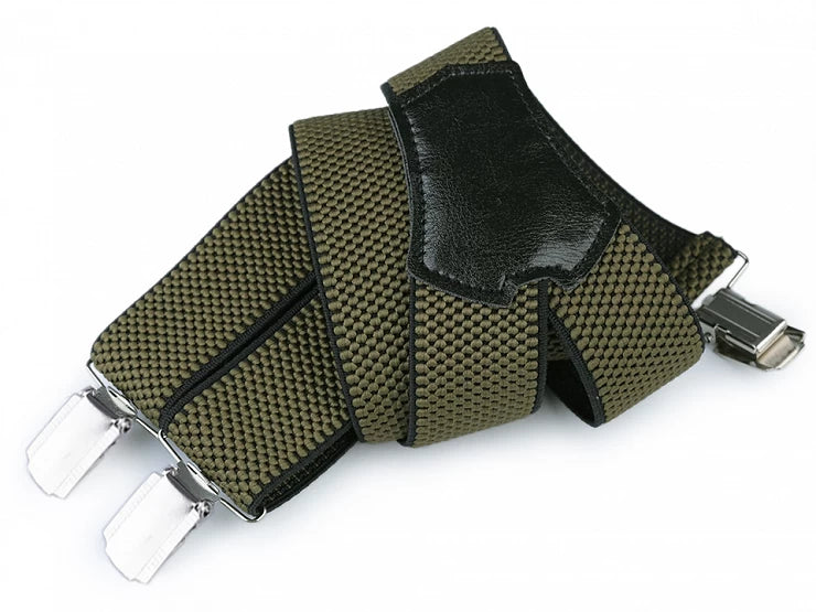 NARAMNICE ZA HLAČE Elastic zelena - khaki tip Y dolžina 120 cm širina 3,5 cm