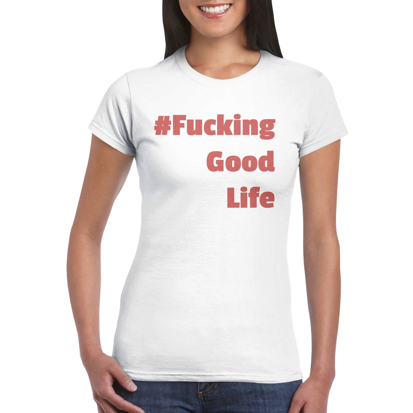Klasična ženska Crewneck majica Good life