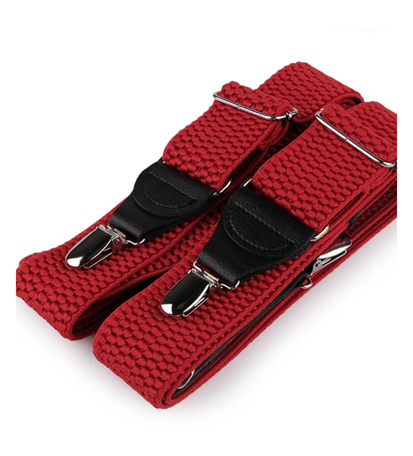 NARAMNICE ZA HLAČE Elastic 650366 rdeče tip Y dolžina 120 cm širina 4 cm