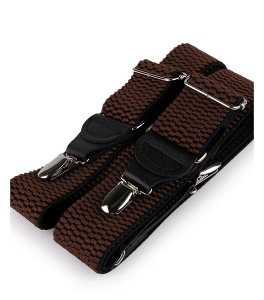 NARAMNICE ZA HLAČE Elastic 650366 rjave tip Y dolžina 120 cm širina 4 cm