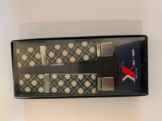 BRACES FOR PANTS Maxfort oversize CASUMARO 999 type X 130 cm width 3.5 cm