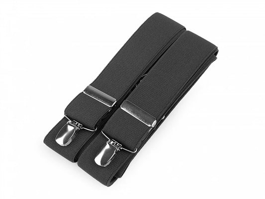 STRAPS FOR PANTS - black type X 125 cm width 3.5 cm