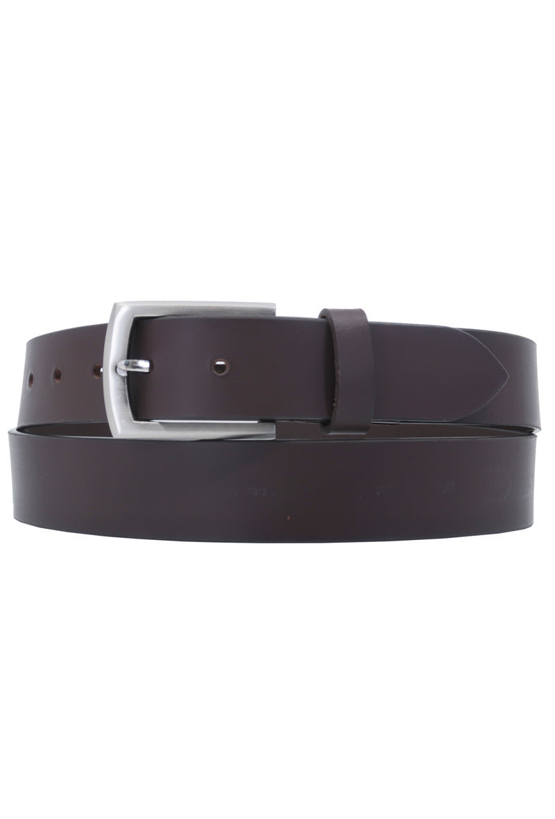 Brown leather belt JCL 120 cm