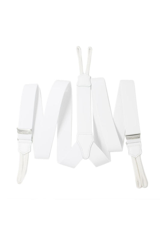 DON GAETANO CLASSIC STRAPS FOR TROUSERS white type Y length 120 cm