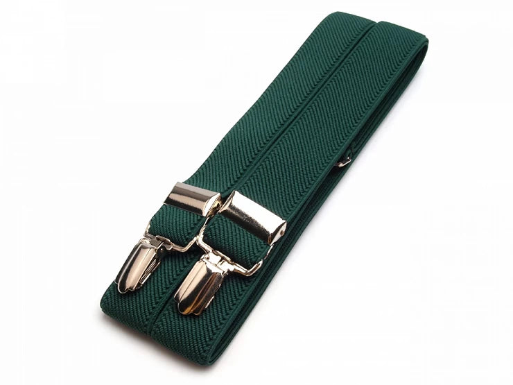 STRAPS FOR PANTS - green type X 125 cm width 2.5 cm