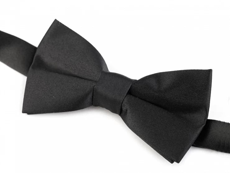 Children's bow tie, black, length 9 cm, width 4.5 cm