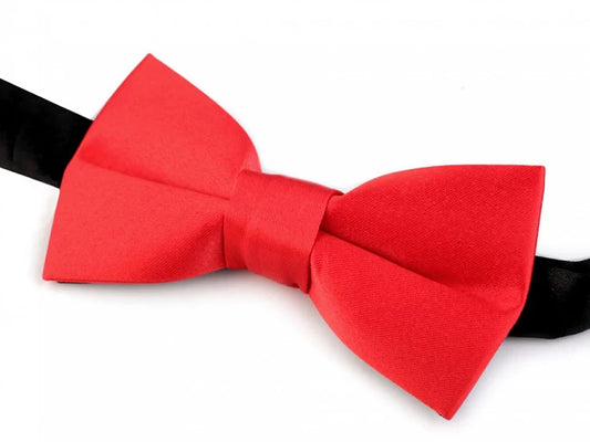 Children's bow tie, red, length 9 cm, width 4.5 cm