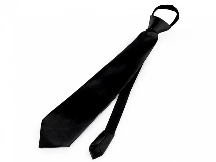 Črna party kravata kravata dolžina 37 cm širina 7 cm